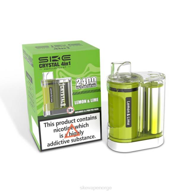 SKE Vape Crystal | SKE crystal 2400 4 i 1 pod-sett sitron lime 2DJR8