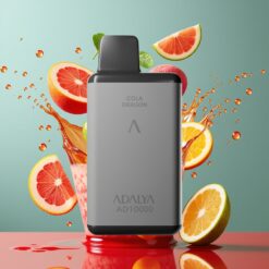 Adalya AD 10000 Puffs Romlig Grå Norge Engros PC Munnstykke Sandblæst Gummi Maling Blå Lys Aluminiums Rør USB-C