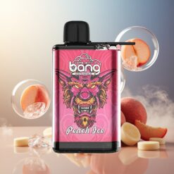 Bang 28000 Puffs Engangs Vape Fersken Is 0% Nikotin 30ml Norge Engros