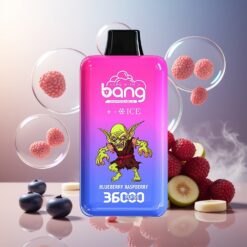 Bang 36000 Ice Level Engangsenhet Norge Engros 36ml 850mAh Blåbær Bringebær