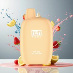 FLUM Pebble 6000 10ml 5% 500mAh Mesh Type-C Vaniljeis Norge Engros