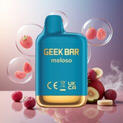 GEEK BAR Meloso Mini 600 Puffs Norge Engros 550mAh 2ml 50VG/50PG Dual Mesh 20mg Svartsolbær Mentol