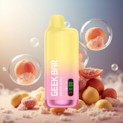 GEEK BAR Meloso Ultra 10000 Puffs Norge Engros 5% Nicotin 630 mAh USB-C Dual Mesh Coil Smart LED Juicy Peach Is