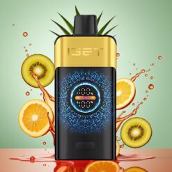 IGET ONE 12000 Puffs Norge Engros Disposable Vape Kiwi Ananas med Stor Bøyd Fargeskjerm og 2700 mAh Batteri