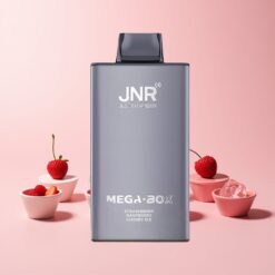 JNR Mega Box 25000 Puff Engangs Vape Jordbær Bringebær Kirsebær Is Norge Engros 30ml 850mAh Dual Mesh Type-C