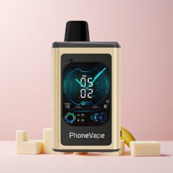 JNR PhoneVape 30000 puffs Norge Engros Disposable Vape Bananis med Turbo Mode, Appstyring og 850mAh