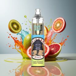 RandM Fumot Tornado 7000 Norge Engros 14ML 850MAH Mesh Type-C RGB Luftjusterbar Kiwi Pasjonsfrukt Guava