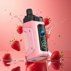 Razz Bar 45000 Puffs Norge Engros Type-C Omladbar Jordbær Is Justerbar Luftstrøm 1.0 Ohm Mesh Coil 650 Mah Batteri