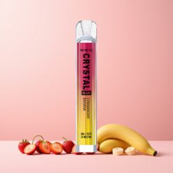 SKE Crystal BAR 600 Norge Engros Jordbær Banan 0% Nikotin 600 Puffs 2.0ml