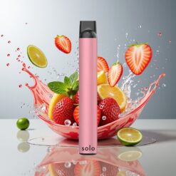 Solo 1000 Puffs Engangs Vape Jordbær Mynte Norge Engros Mesh 3.5ml 550mAh