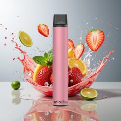 Solo Plus 2800 Puffs Norge Engros Engangs Vape Jordbær Mynte 6.5ml 950mAh Mesh Coil