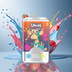 UWIN Crystal Twins 40000 Puffs Norge Engros Jordbær Bringebær Kirsebær Mr Blå 32ml 850mAh Type-C