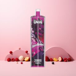Uwin Shisha Hookah Crystal 20000 Puffs Blandede Bær Norge Engros 22ml 650mAh Type-C Mesh Coil DTL