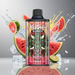 VapSolo Super 15000 Puffs Norge Engros 40ml 850mah Type-C Vannmelon Is